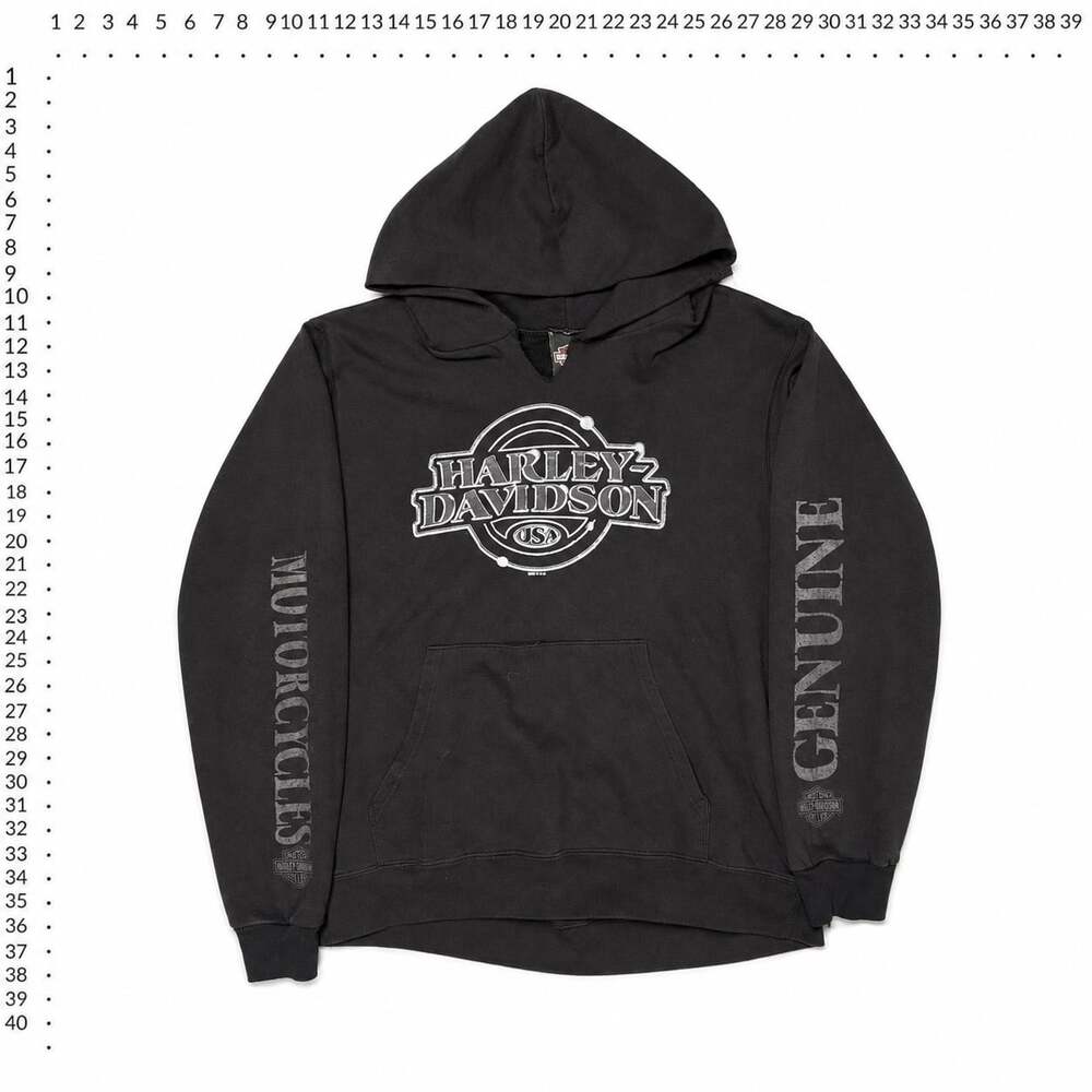 Harley-Davidson T.S.I. Ellington CT Motorcycle Hoodie Size M - Picture 2 of 4